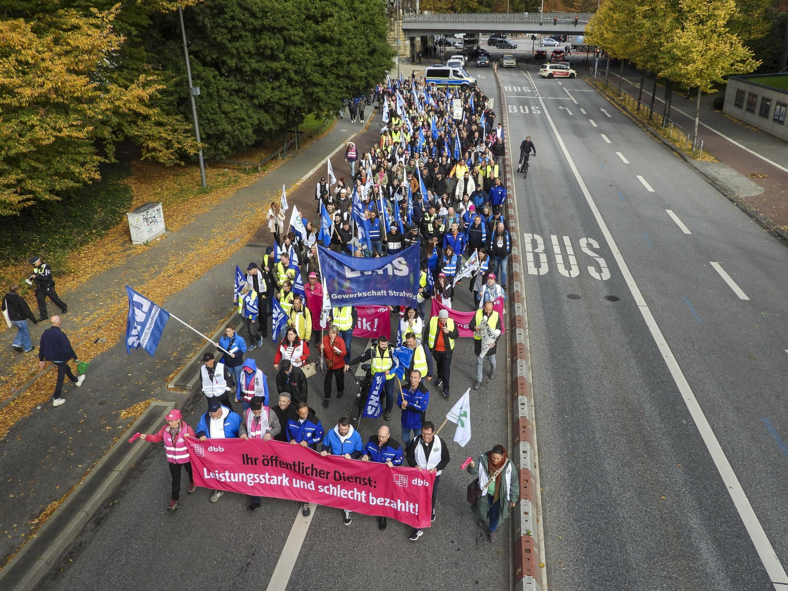 Zu dem Warnstreik aufgerufen hatte unter anderem die Deutsche Polizeigewerkschaft DPolG.