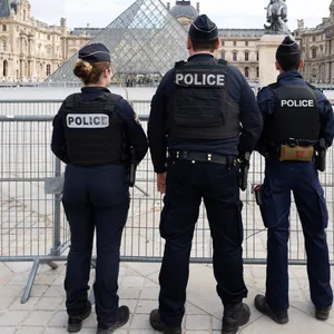 Polizisten Louvre Paris