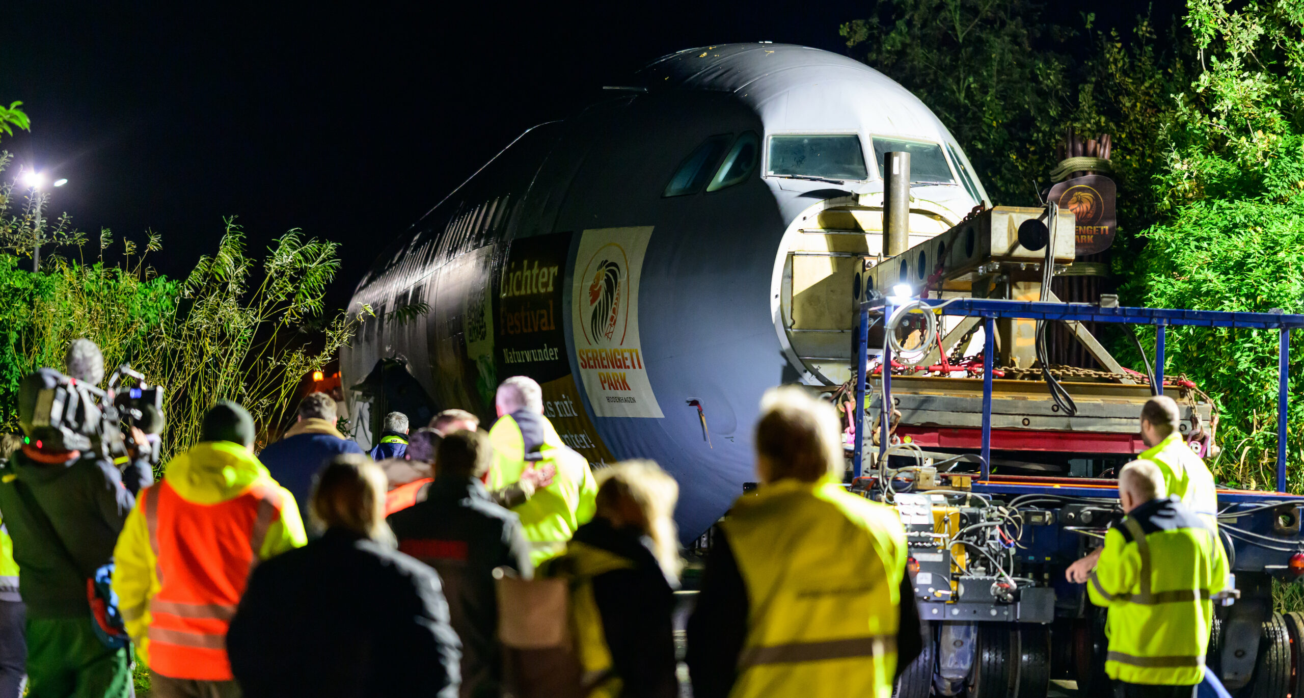 Ankunft Airbus A310 am Serengeti-Park