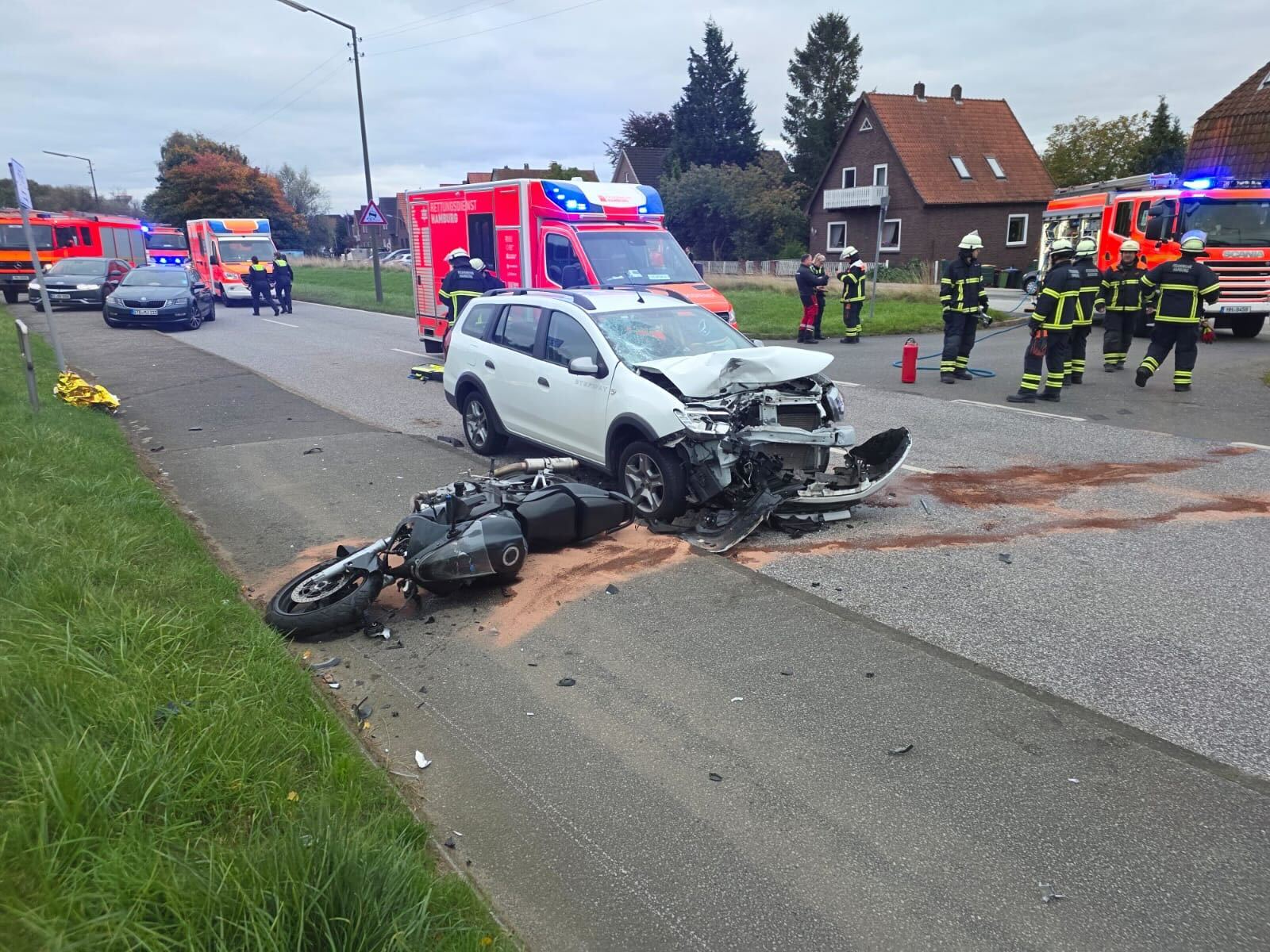 Verkehrsunfall am Cranzer Hauptdeich