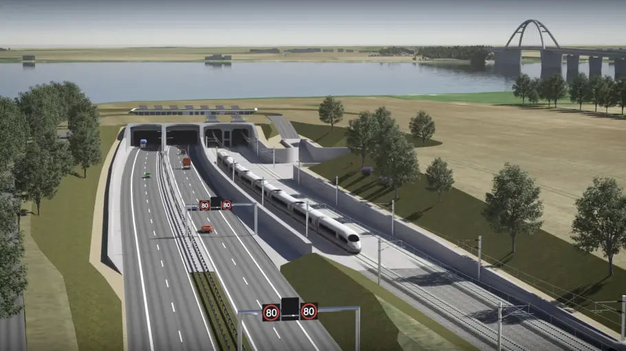 Eine Grafik, wie das Portal des Fehmarnsundtunnels einmal aussehen soll.