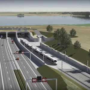 Eine Grafik, wie das Portal des Fehmarnsundtunnels einmal aussehen soll.