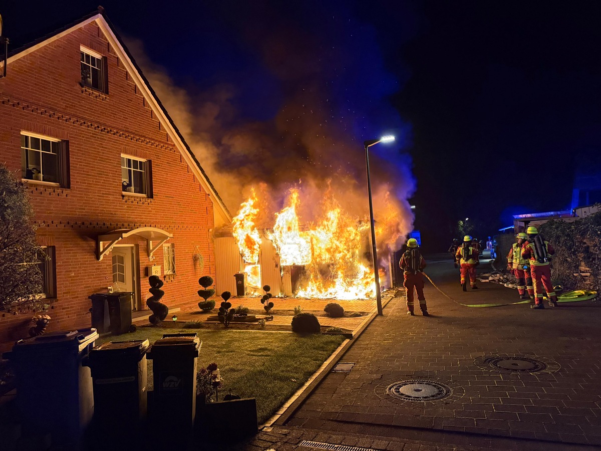 Ein Haus in Flammen
