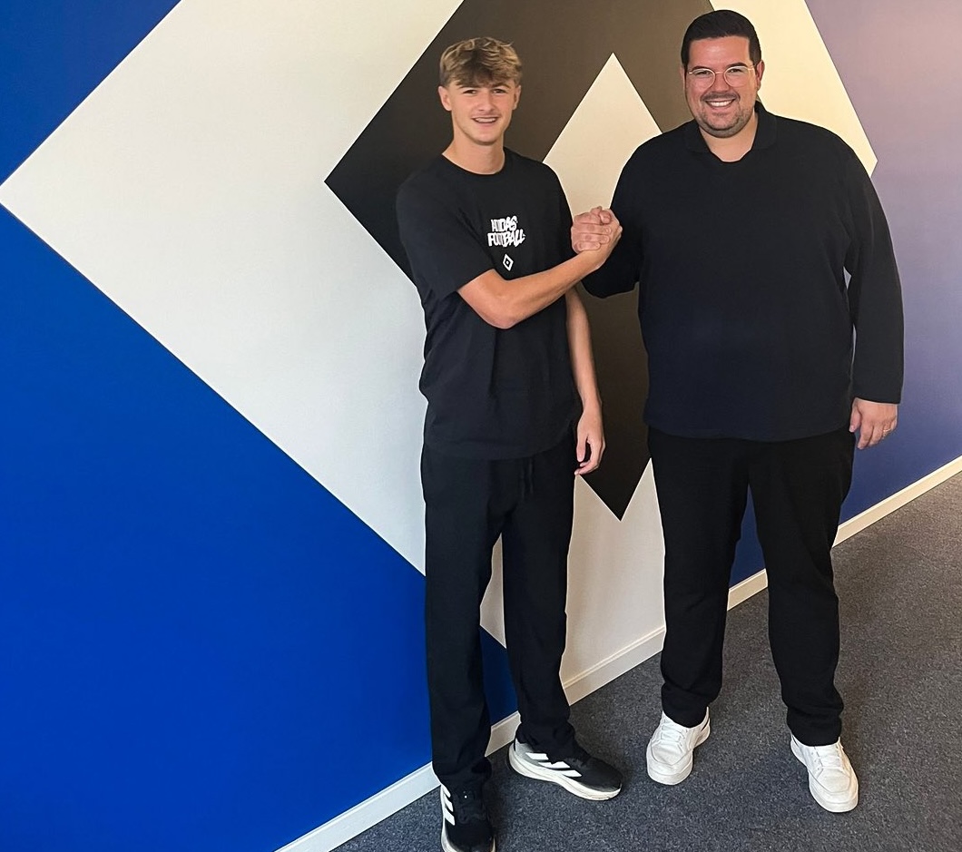 HSV-Talent Louis Lemke schlägt mit Benjamin Scherner ein