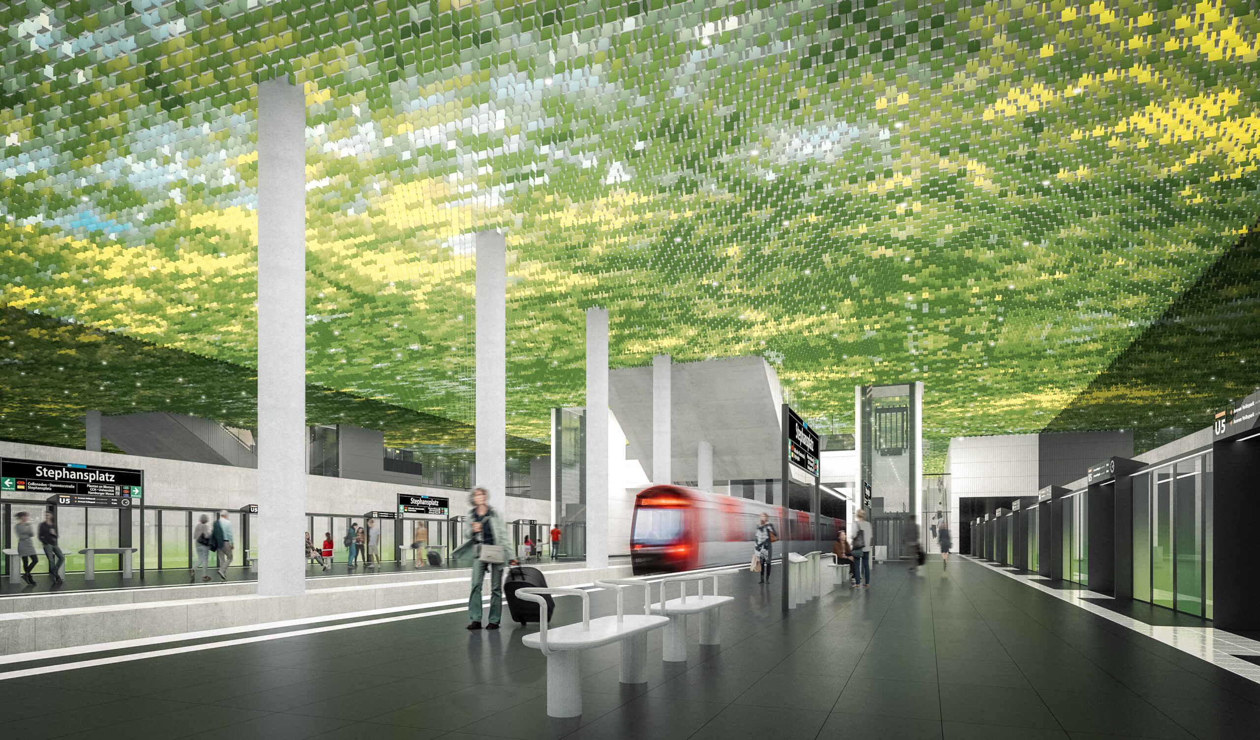 Visualisierung Haltestelle am Stephansplatz U5