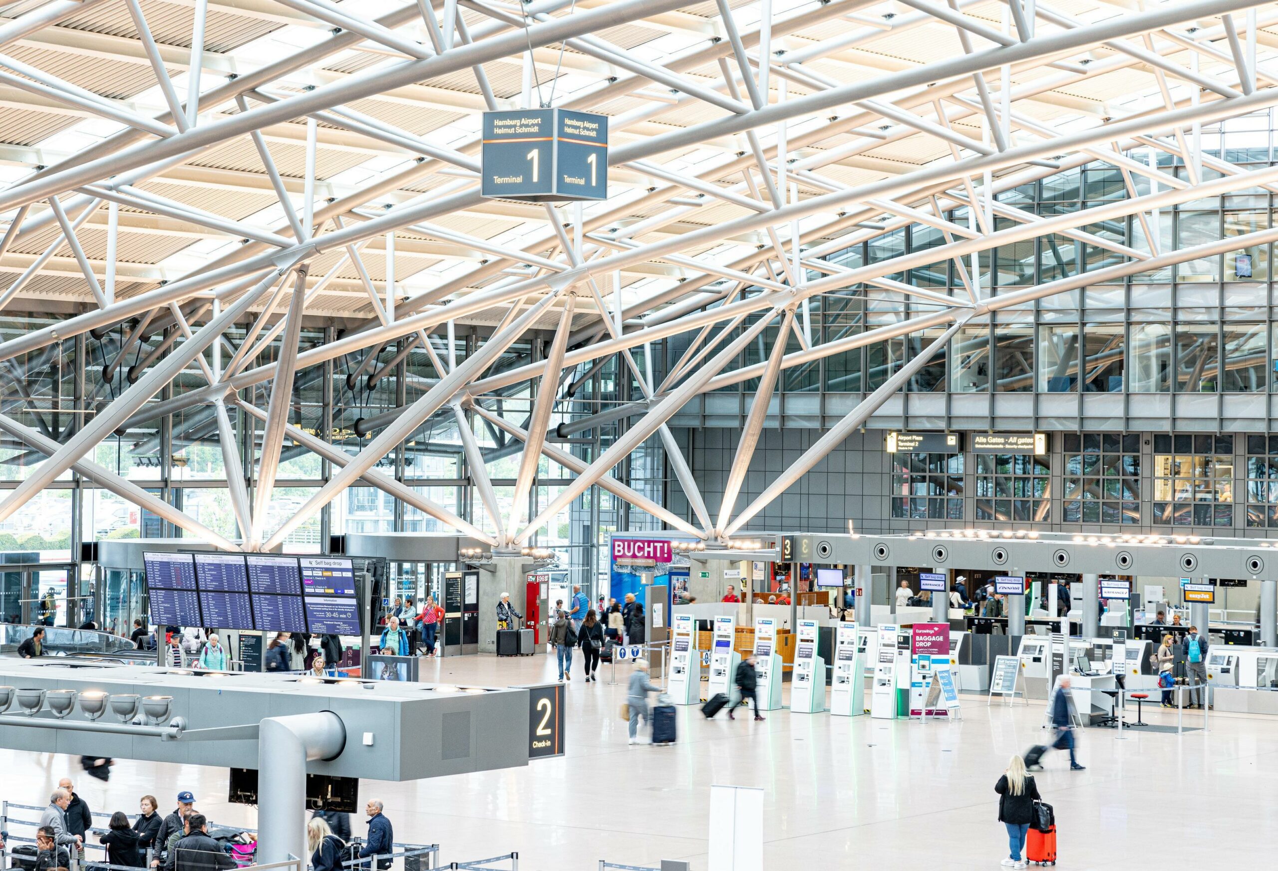 Ein Blick auf den Terminal 1 des Hamburger Flughafens.