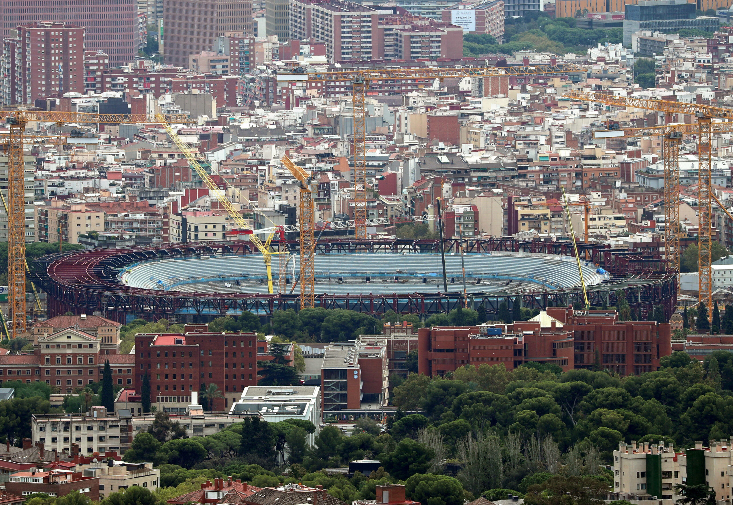 Das Camp Nou in Barcelona während dem Umbau