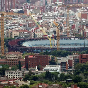 Das Camp Nou in Barcelona während dem Umbau