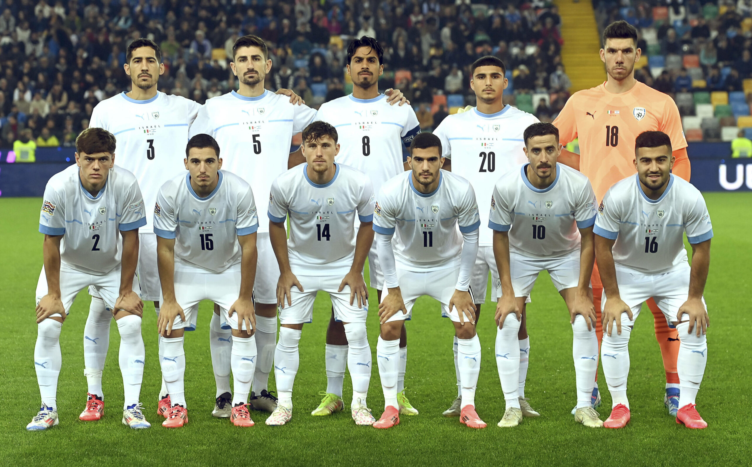 Mannschaftsfoto von Israel bei einem Nations-League-Spiel