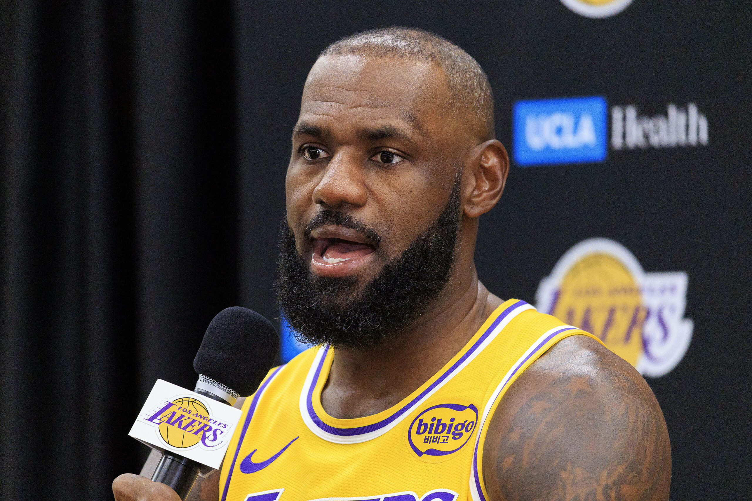 LeBron James beim Media Day der LA Lakers.