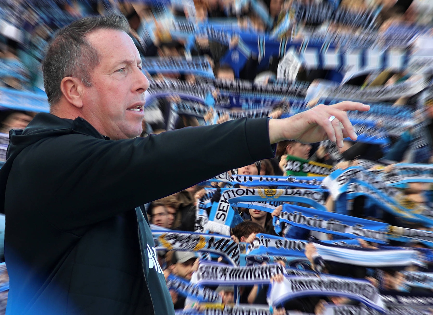 Markus Kauczinski mit 1860-Fans