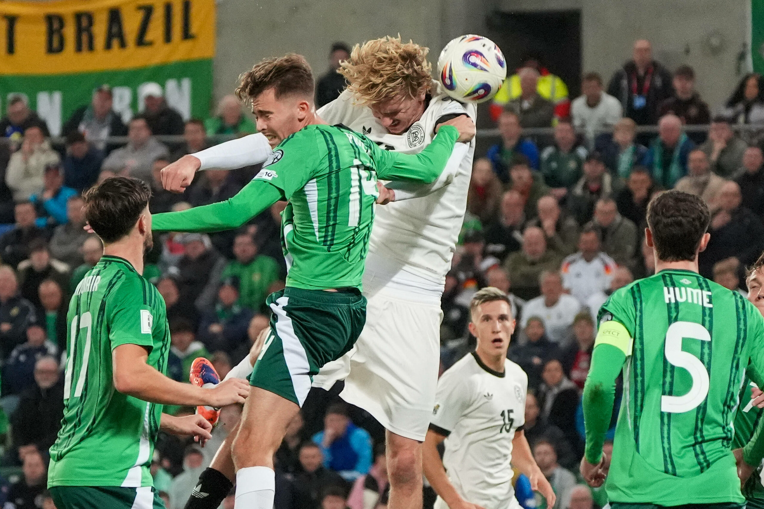 Nick Woltemade trifft im Spiel der DFB-Elf gegen Nordirland zum 1:0
