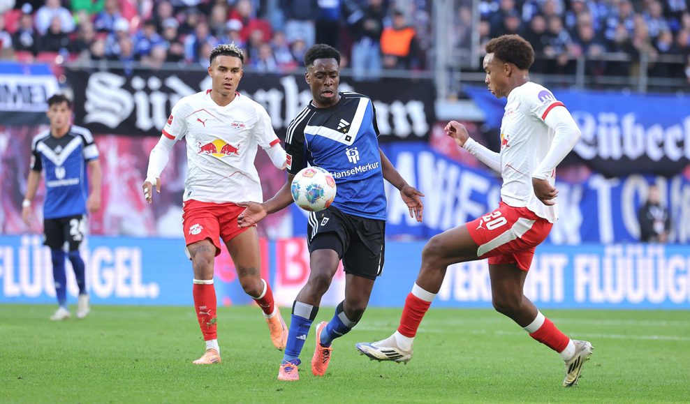 Albert Sambi Lokonga ist von seinen Gegenspielern in Leipzig nicht zu stoppen.