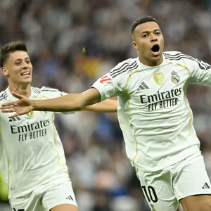 Kylian Mbappé bejubelt sein Tor im Clásico