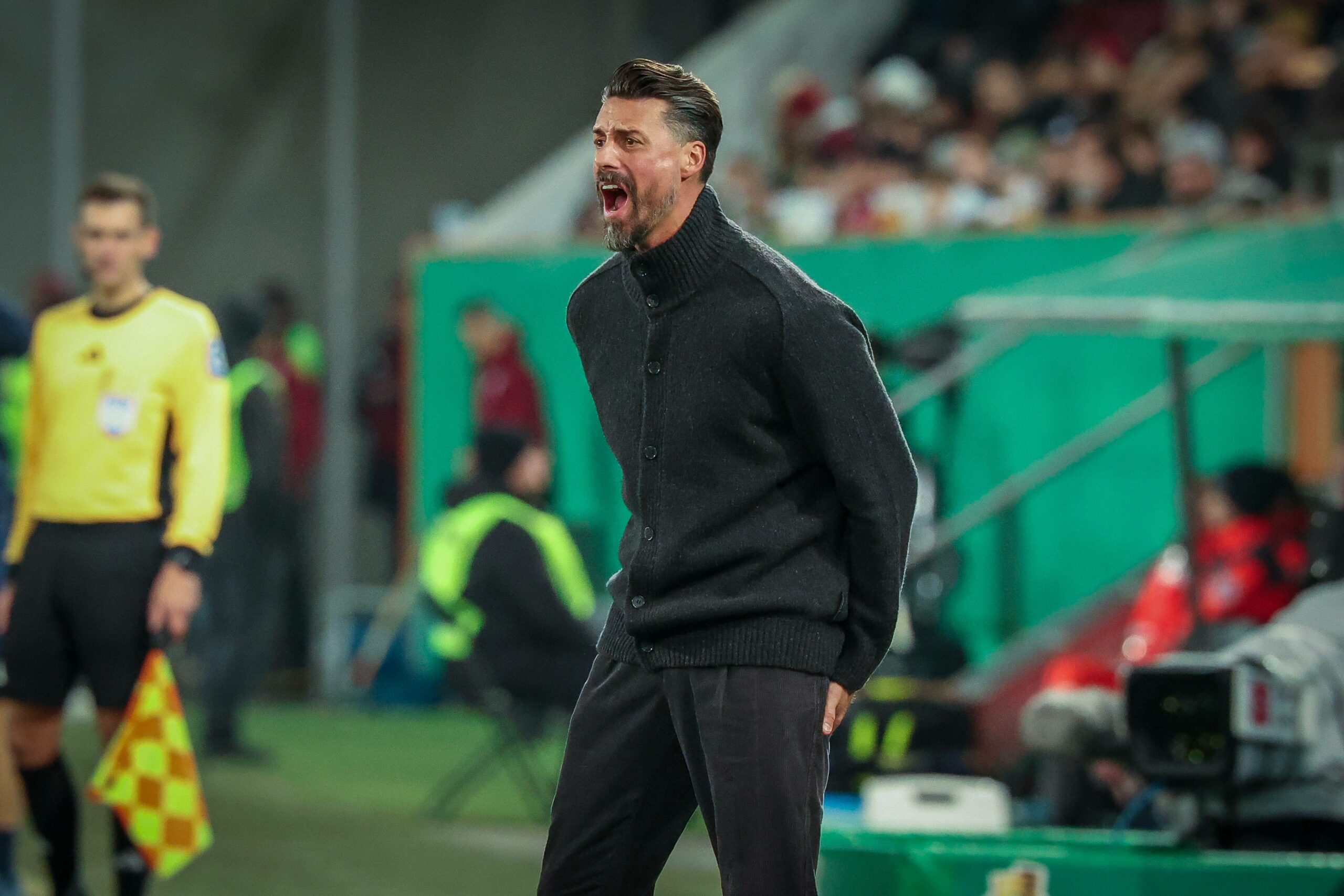 Sandro Wagner brüllt an der Seitenlinie