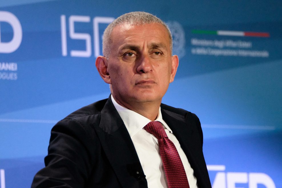 Der Präsident des türkischen Fußballverbandes, Ibrahim Haciosmanoglu