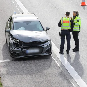 Die Unfallstelle auf der A7