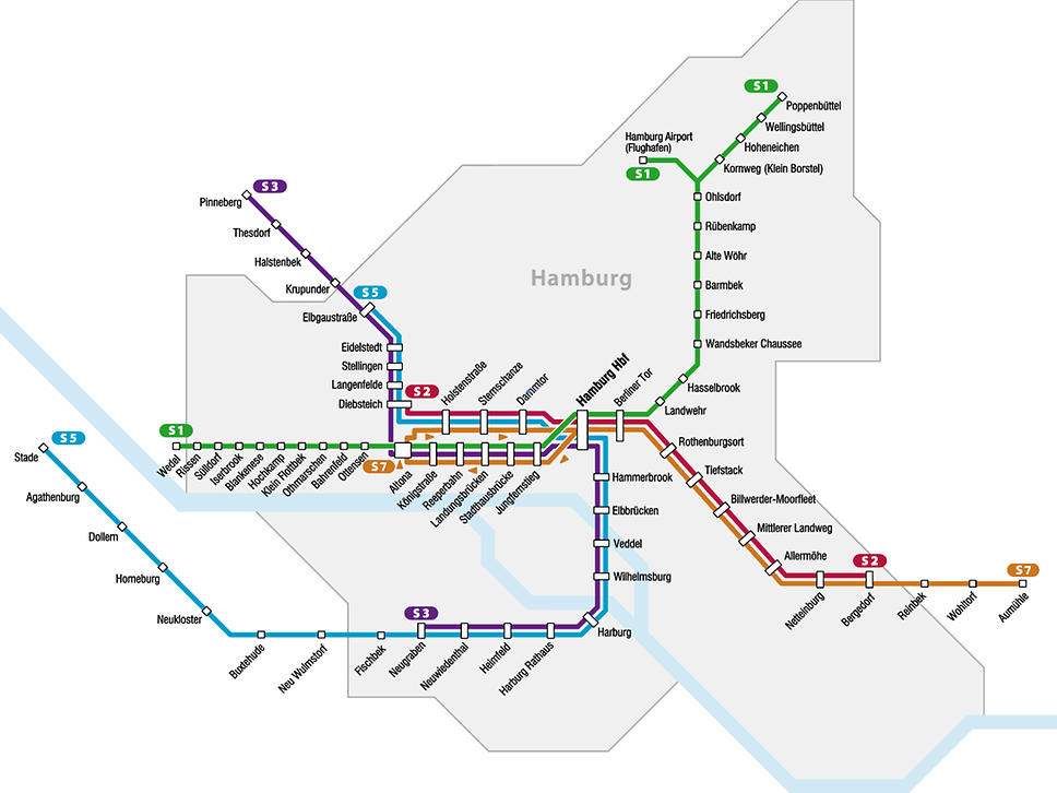 Das neue Liniennetz der S-Bahn-Hamburg.