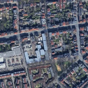 Der Unfall ereignete sich auf der Martinistraße (Bildmitte) in der Innenstadt von Osnabrück.