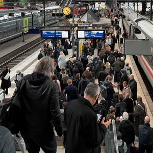 Die Zugausfälle sorgten für volle Bahnsteige am Hamburger Hauptbahnhof.