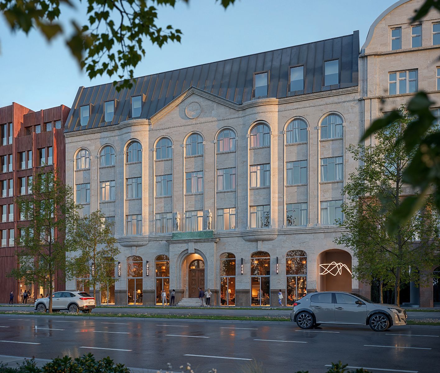 Visualisierung: So soll das neue Hotel im Quartier StadtKontor mal aussehen.