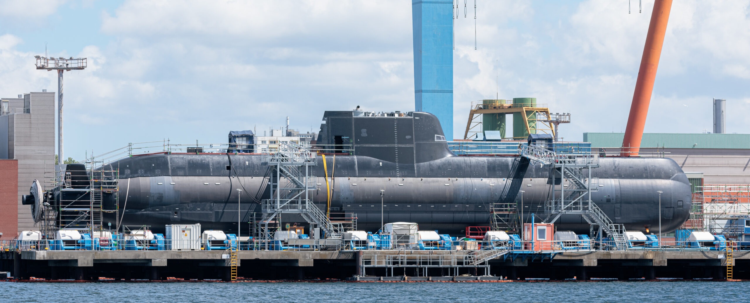 Ein U-Boot-Neubau bei TKMS in Kiel (Archivbild).