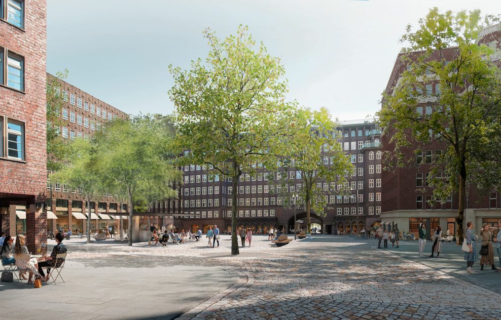 So soll der Burchardplatz aussehen, wenn die Umgestaltung abgeschlossen ist.