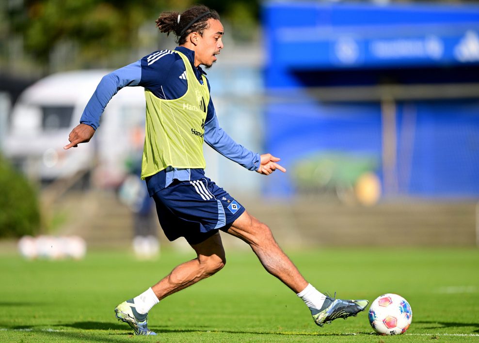 Yussuf Poulsen im HSV-Training