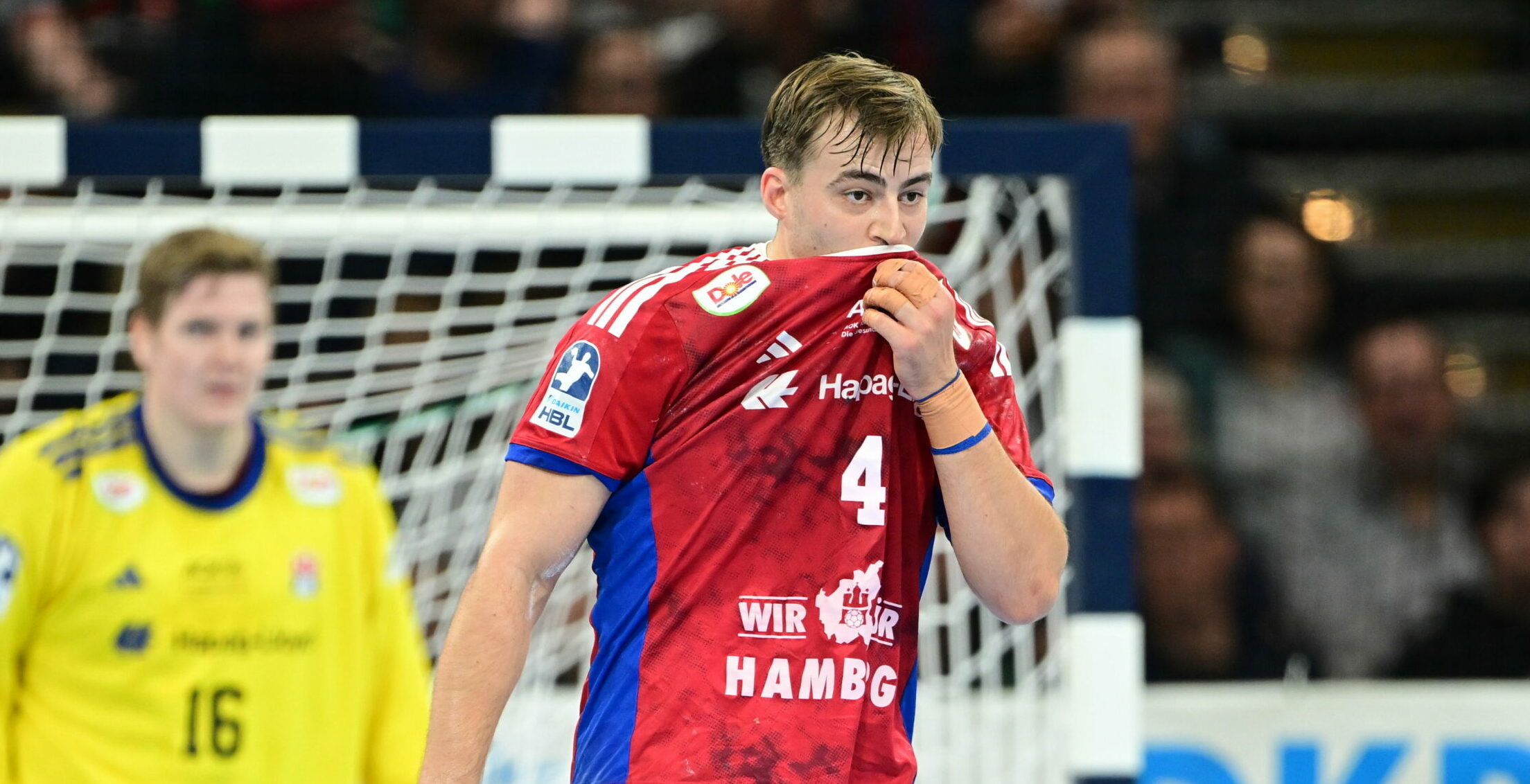 Andreas Magaard zeigt sich im Spiel gegen den SC Magdeburg enttäuscht
