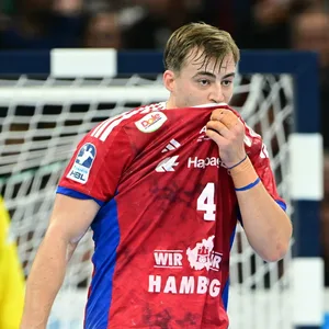 Andreas Magaard zeigt sich im Spiel gegen den SC Magdeburg enttäuscht