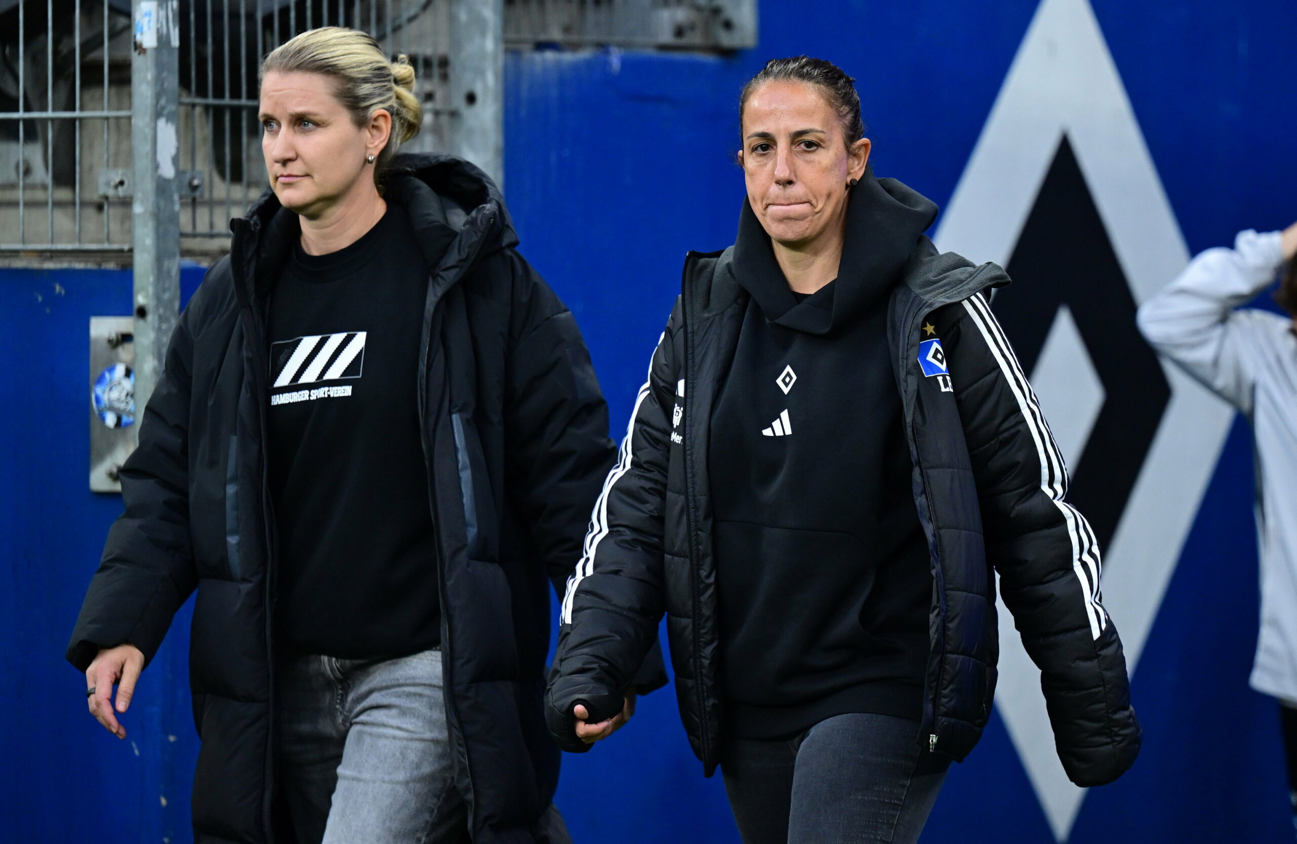 Frauenfußball-Koordinatorin Saskia Breuer mit HSV-Cheftrainerin Liése Brancao