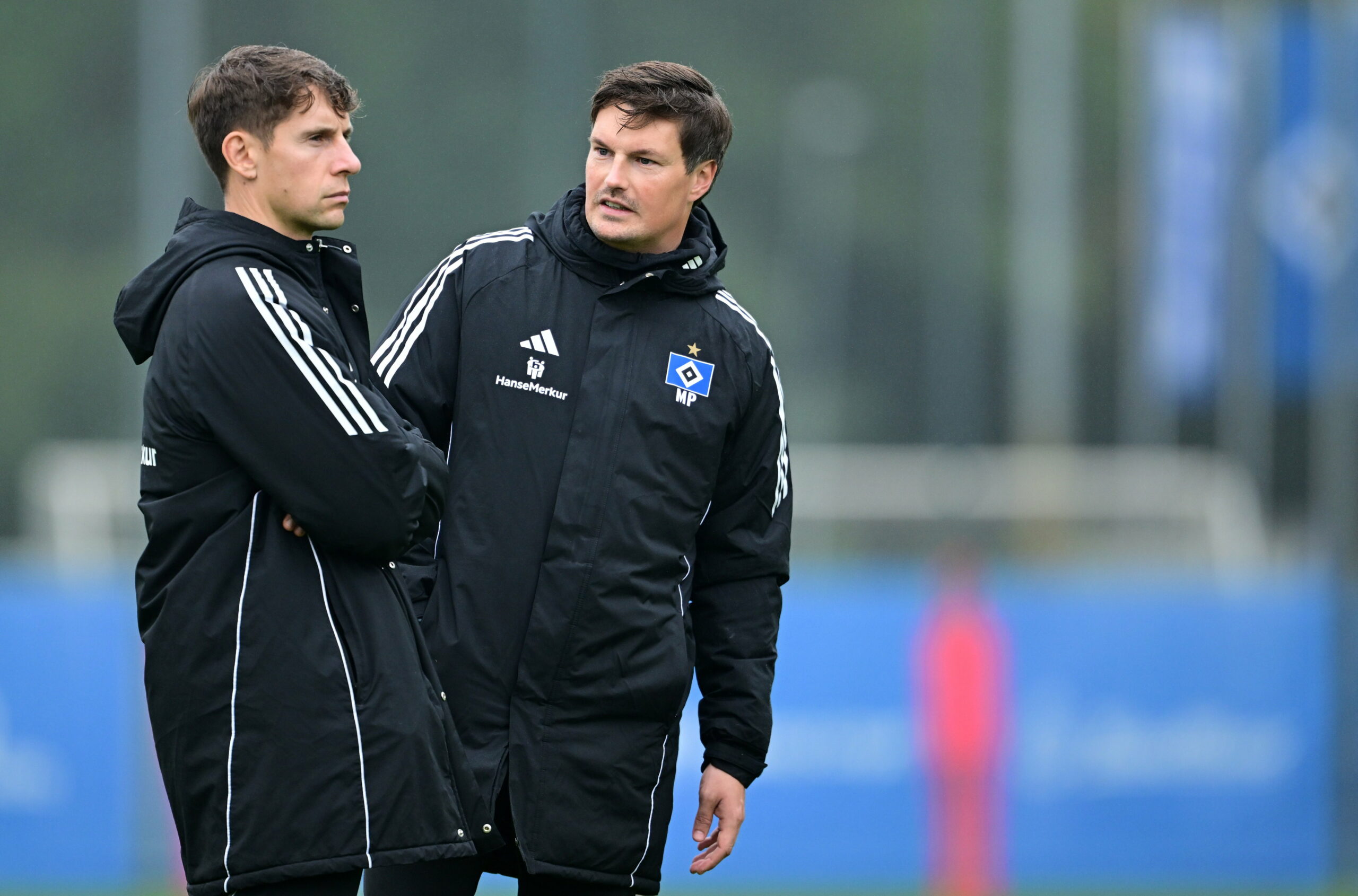 Loic Favé und Merlin Polzin auf dem Trainingsplatz