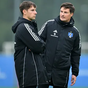 Loic Favé und Merlin Polzin auf dem Trainingsplatz