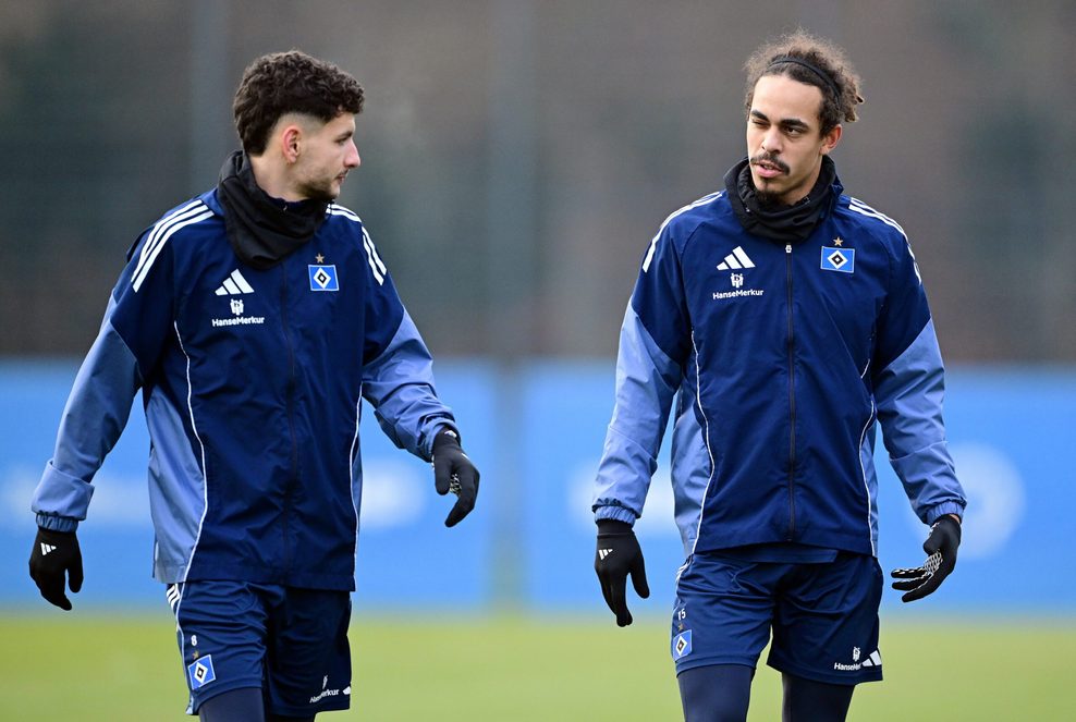 Daniel Elfadli (l.) und Yussuf Poulsen