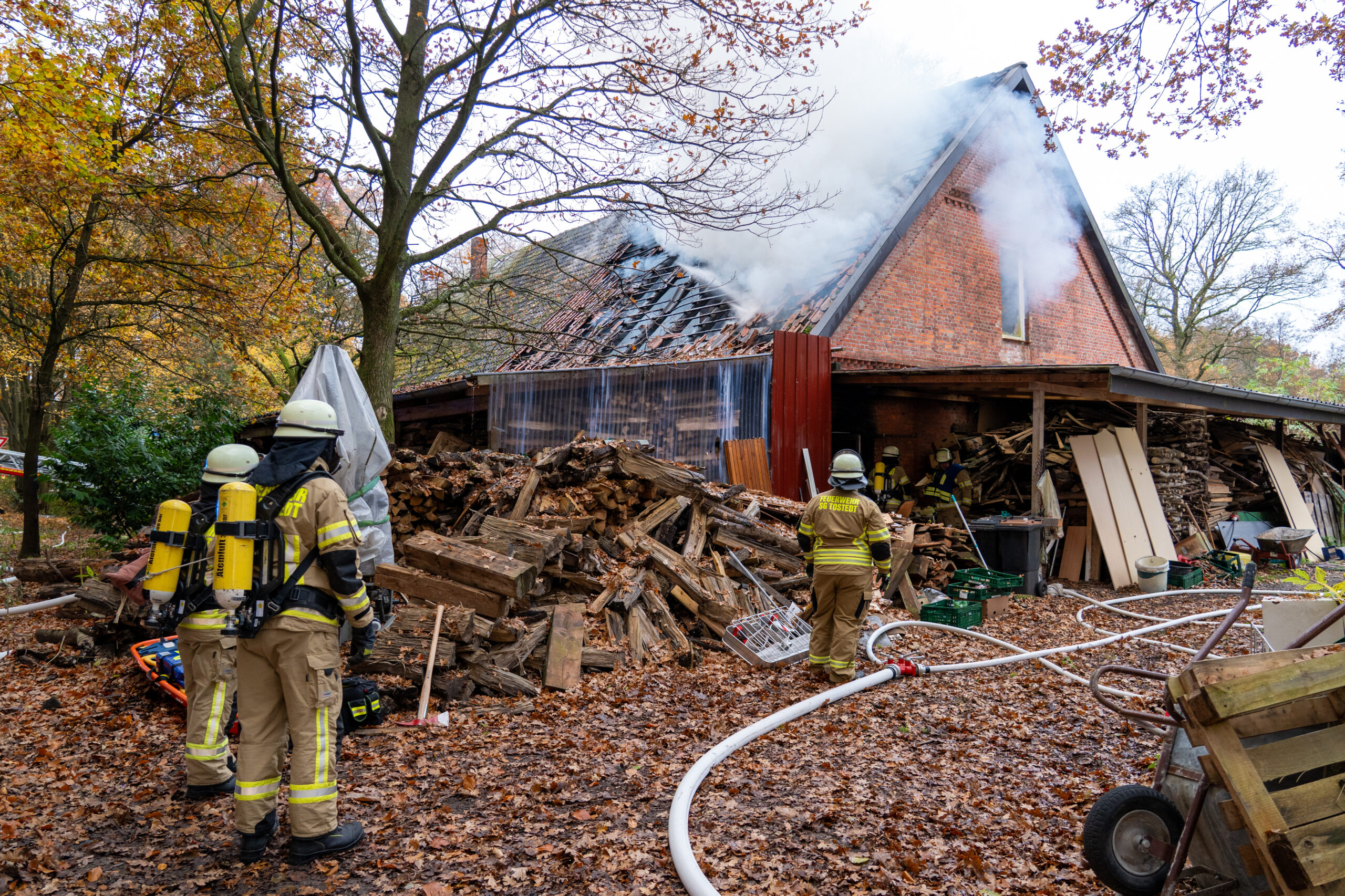 Das brennende Bauernhaus in Wistedt