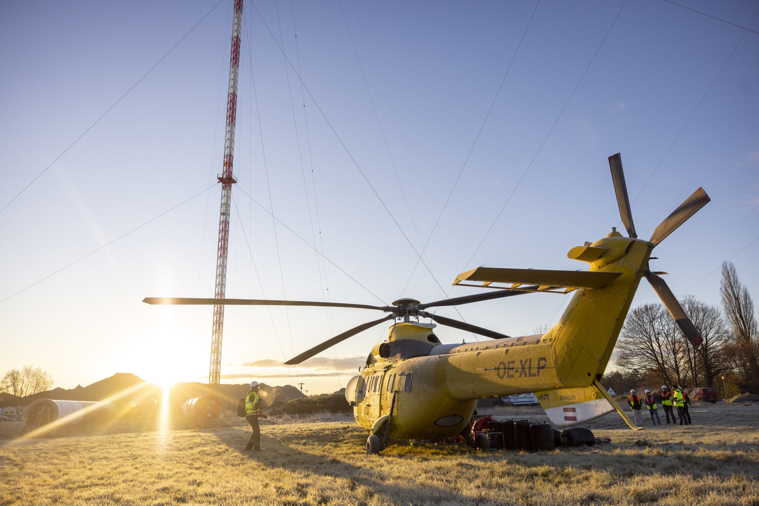Helikopter Montage NDR Funkturm