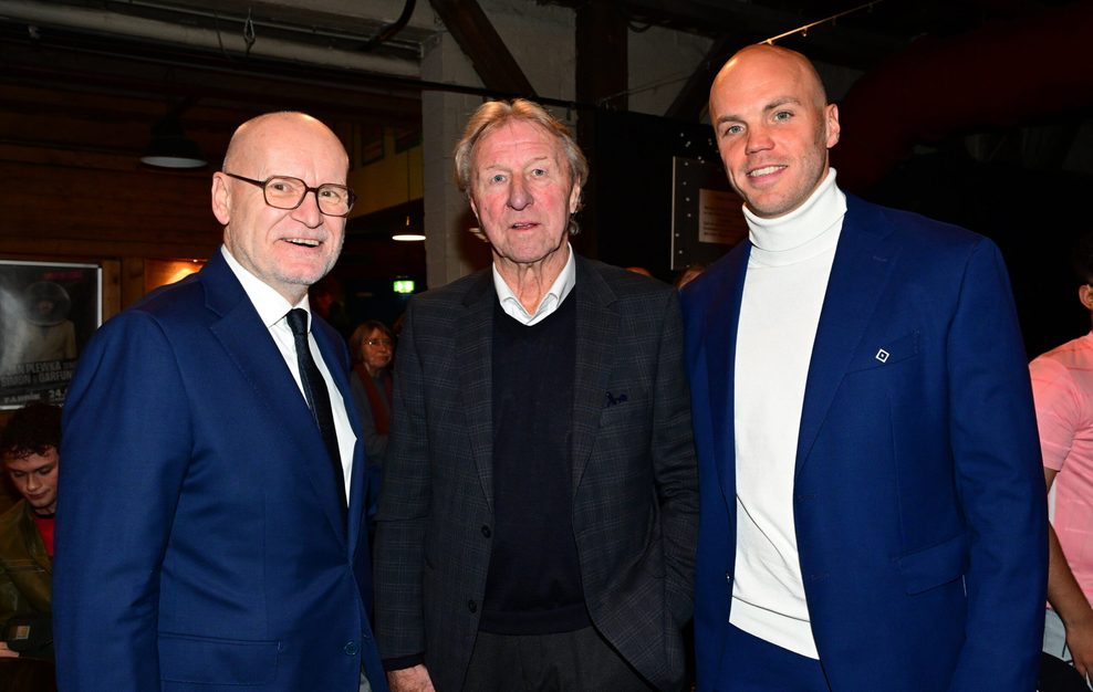 Horst Hrubesch mit Michael Papenfuß und Henrik Köncke