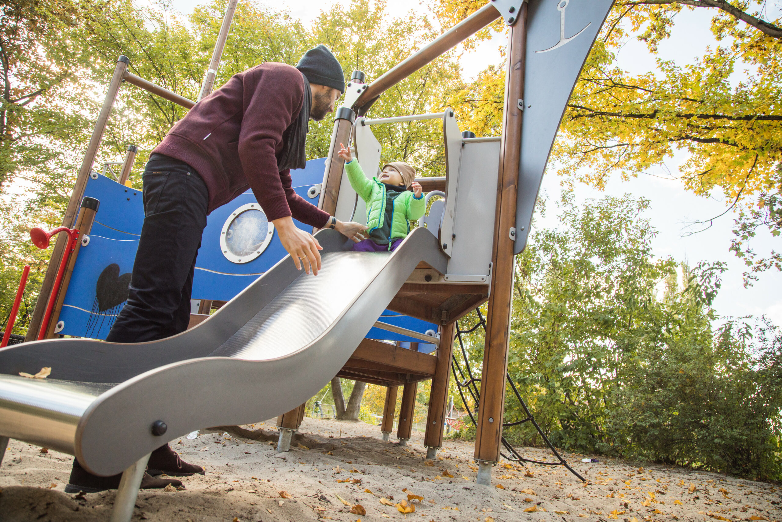 Spielplatz Vater Kind