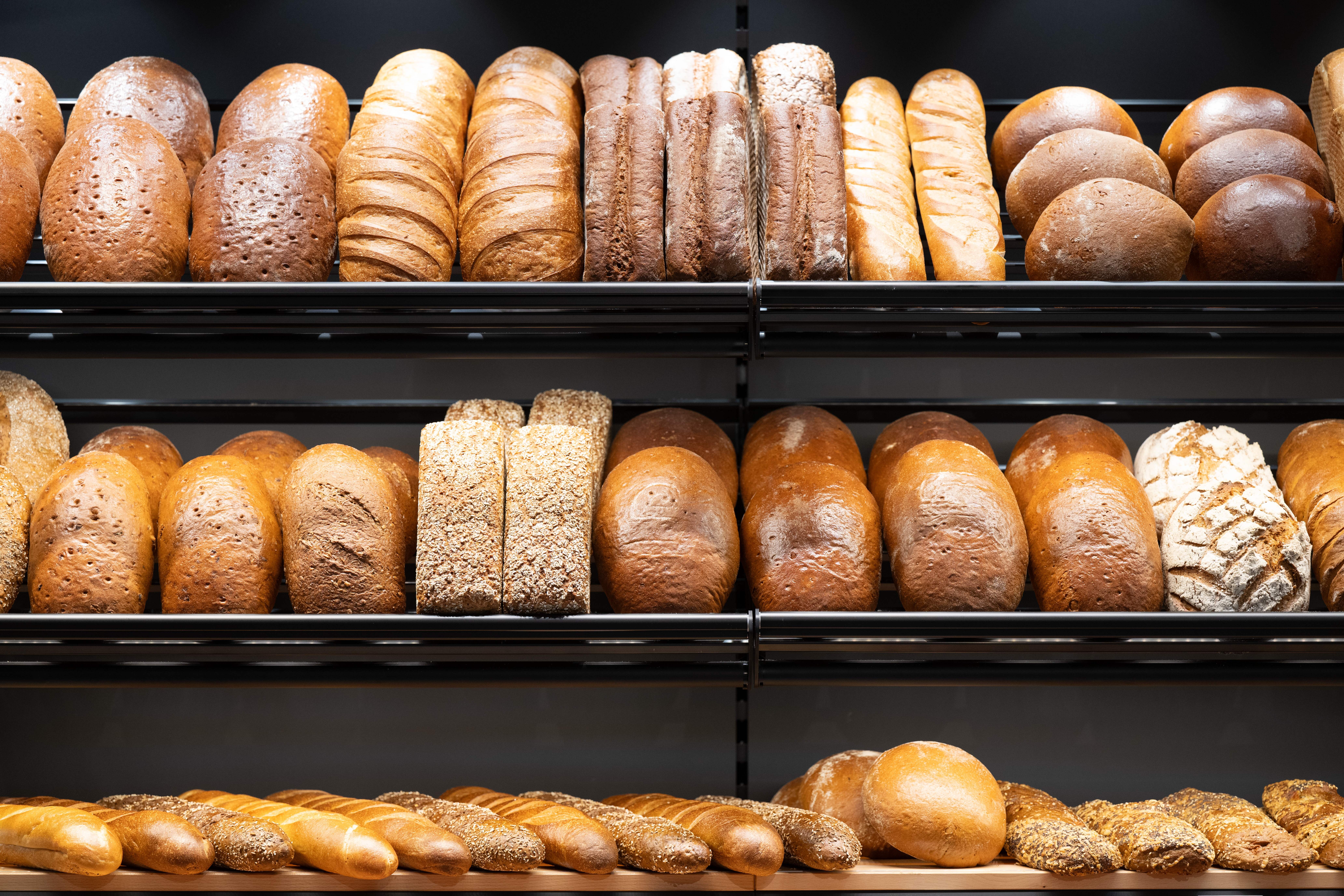Bäckerei Auslage Brot