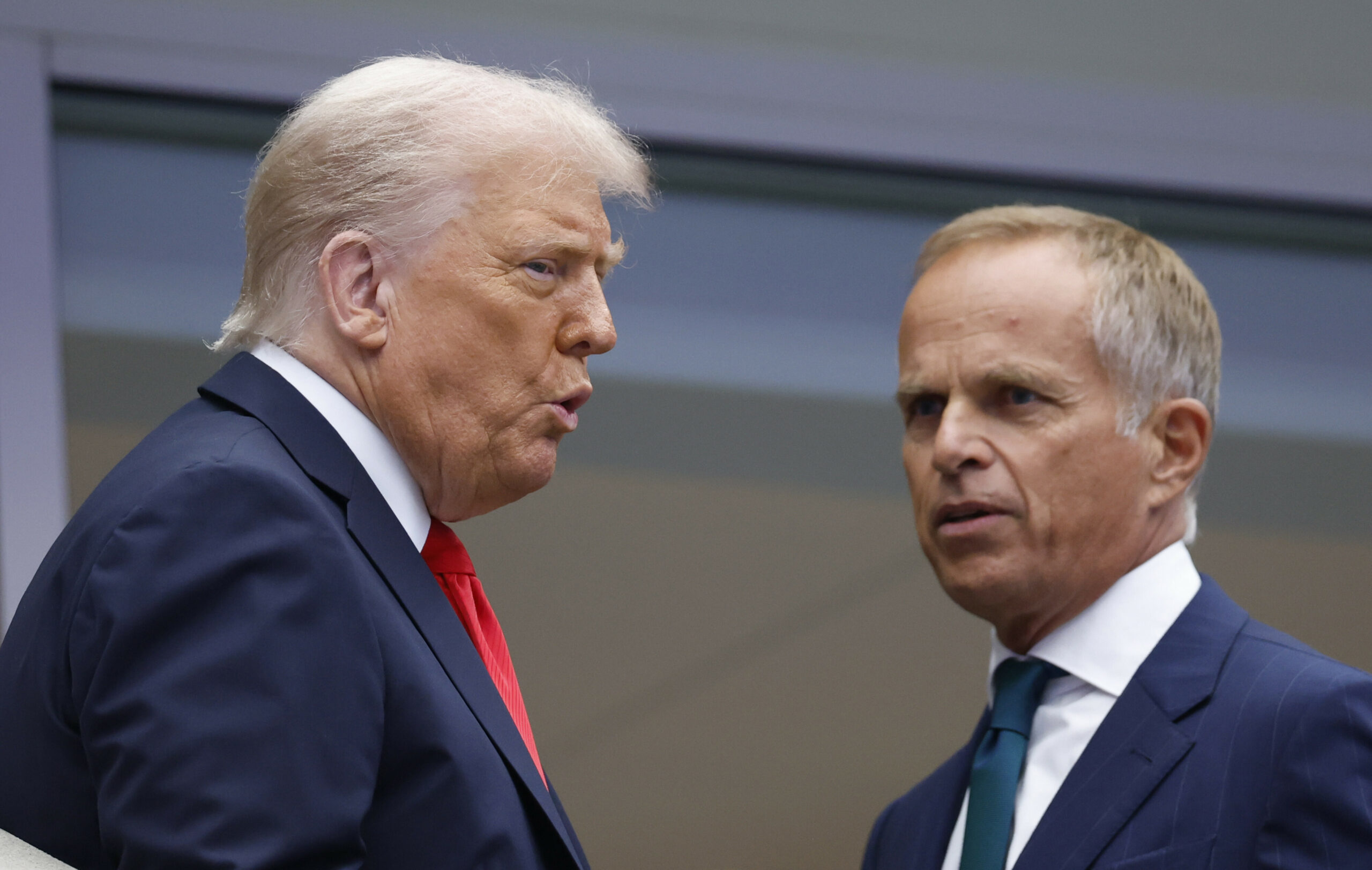 Donald Trump und Jean-Frederic Dufour beim US Open 2025.