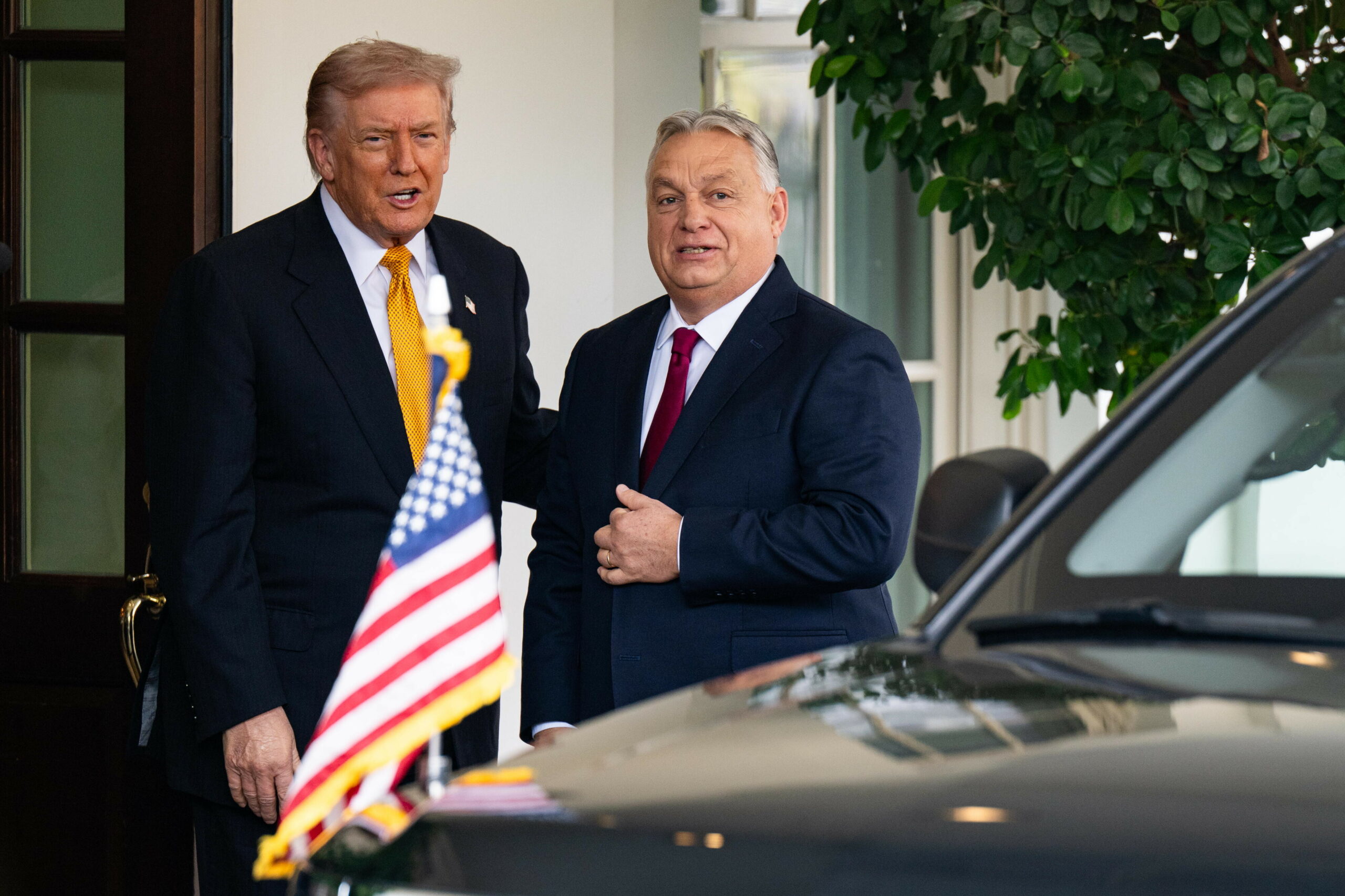 US-Präsident Donald Trump bei einem Treffen mit dem ungarischen Ministerpräsidenten Viktor Orban.