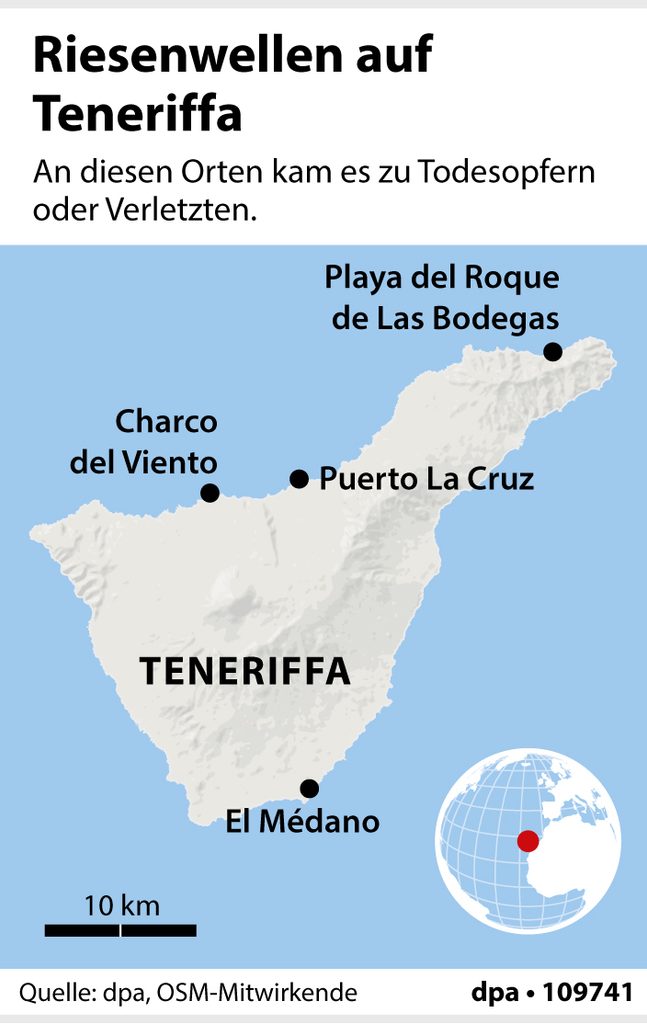 Teneriffa: An diesen Orten kam es zu Todesopfern oder Verletzten durch Riesenwellen.