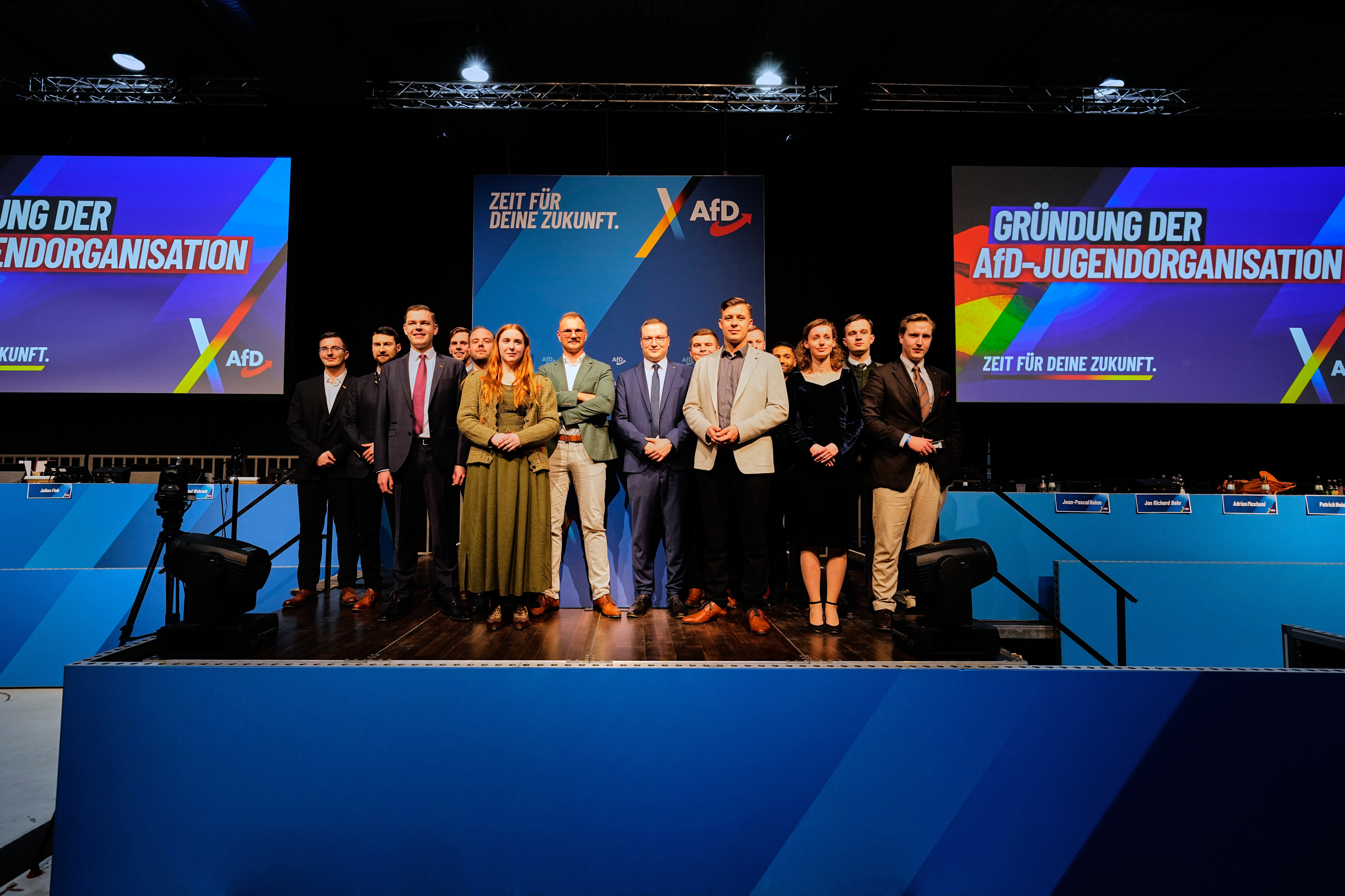 Der frisch gewählte Vorstand der AfD-Nachwuchsorganisation „Generation Deutschland“.