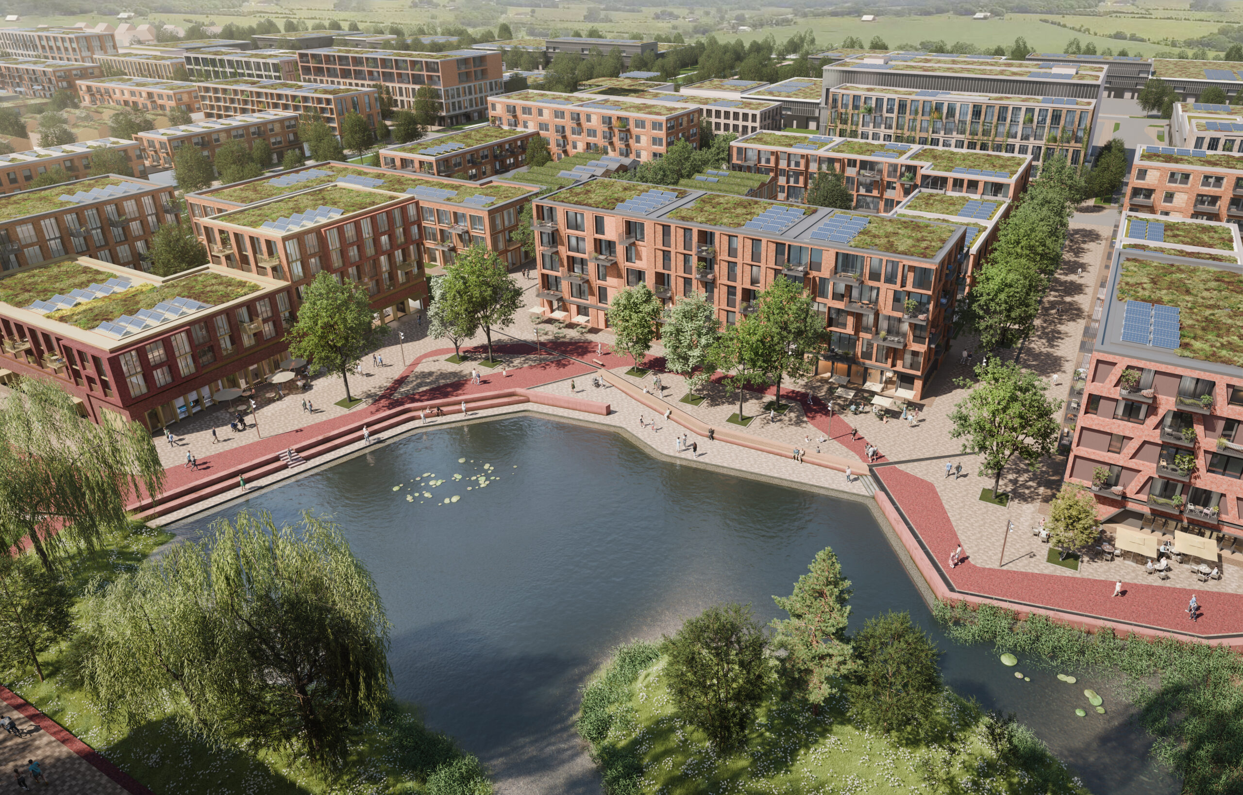 So soll es im Neubaugebiet Fischbeker Reethen einmal aussehen.