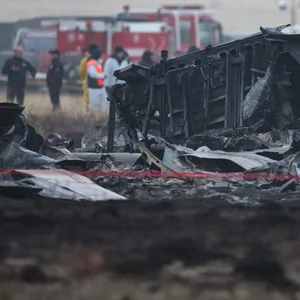 Die Trümmer des Militärflugzeugs nach dem Absturz in der Region Sighnaghi zwischen Georgien und Aserbaidschan.