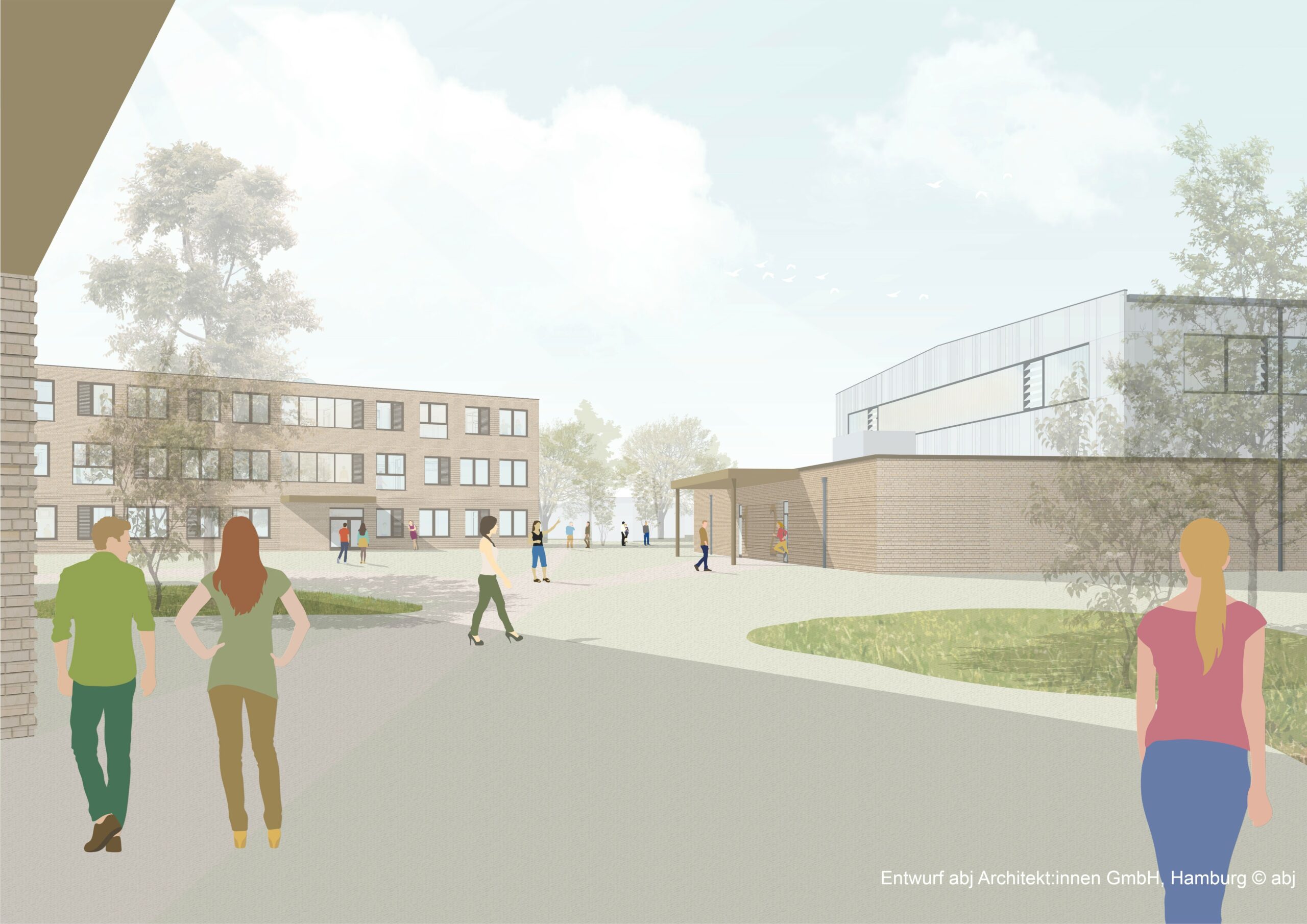 Der Campus des neuen Bille-Gymnasiums.