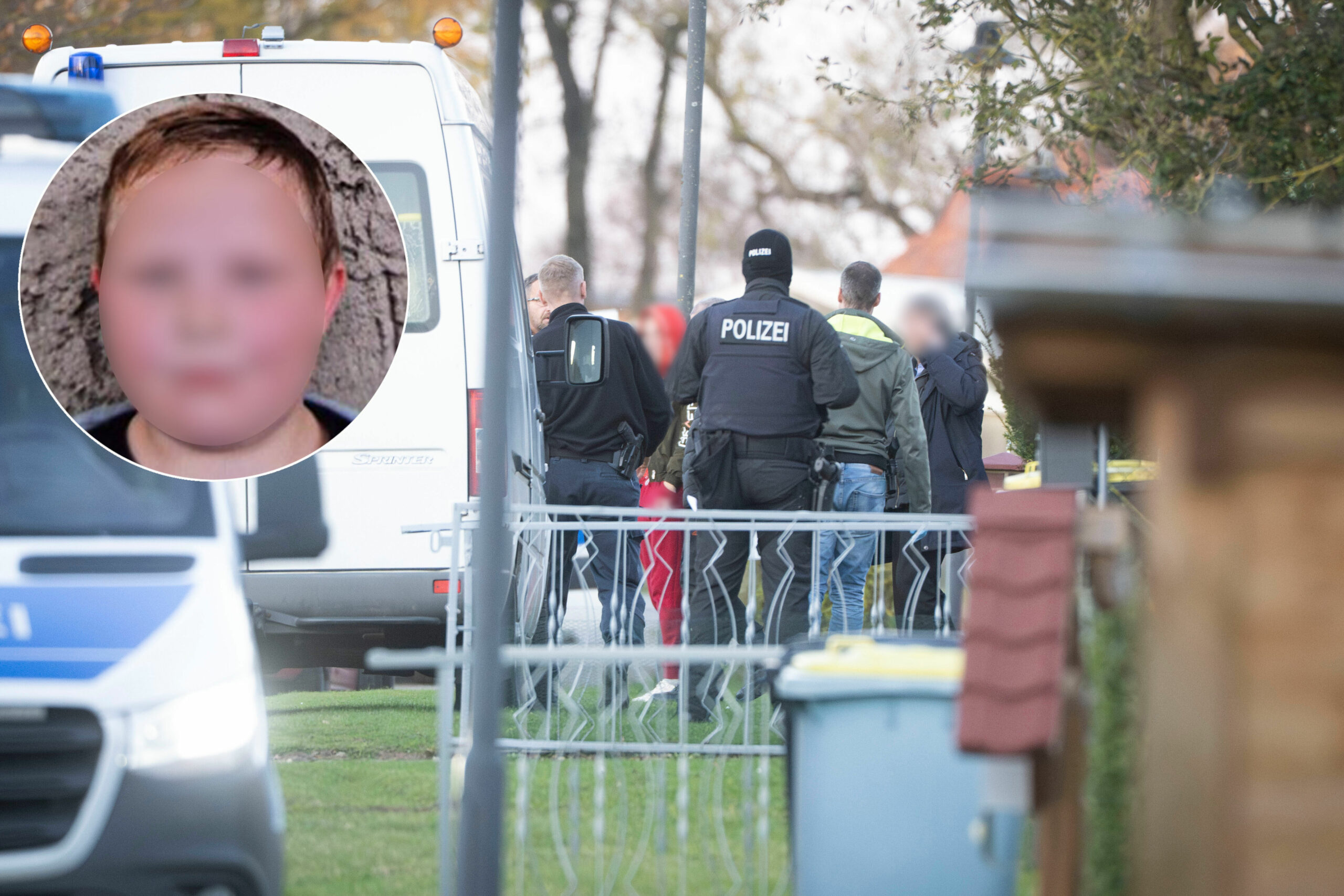 Im Zusammenhang mit dem Tod des kleinen Fabian ist am Donnerstag eine Frau verhaftet worden (Mitte, in rot).