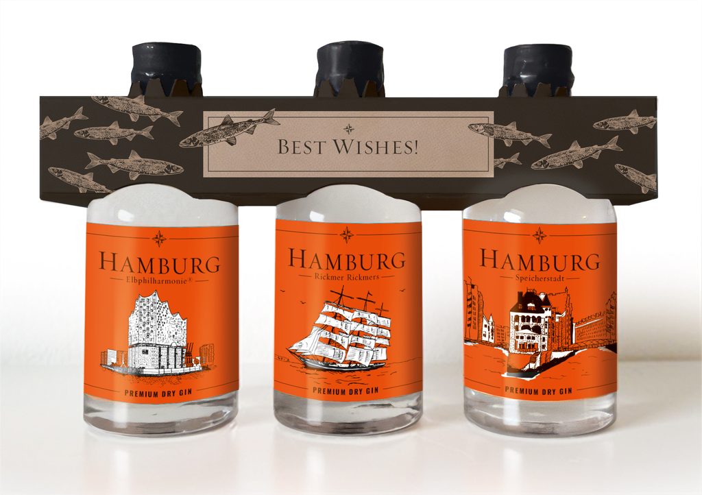 Perfekt für Geschenksuchende: Die Miniaturfläschchen des BLANKENESER Premium Dry Gins