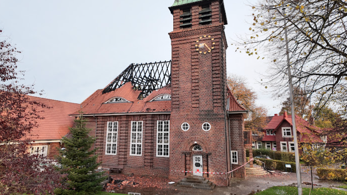 Durch einen Brand ist die Pauluskirche einsturzgefährdet.