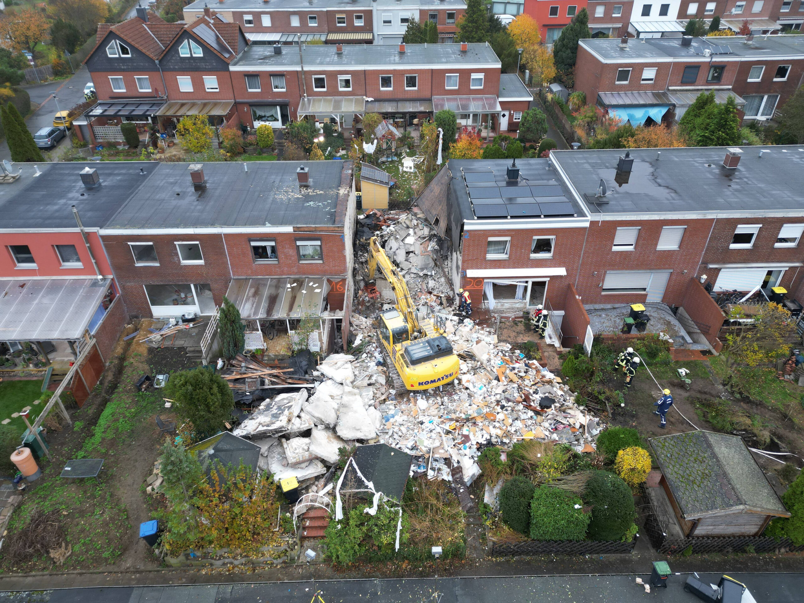 Das eingestürzte Haus in Wolfenbüttel.